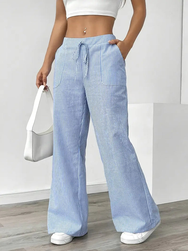 Alina™ | Elegante gestreifte Hose mit Taschen