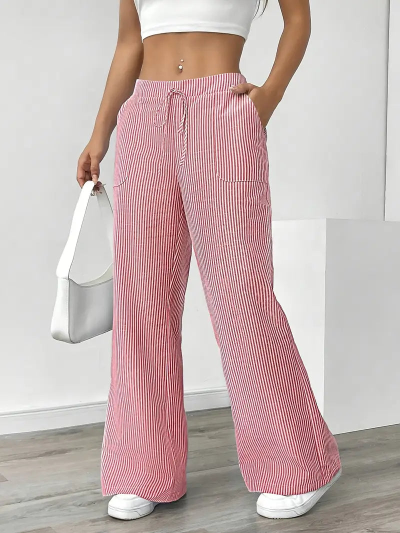 Alina™ | Elegante gestreifte Hose mit Taschen