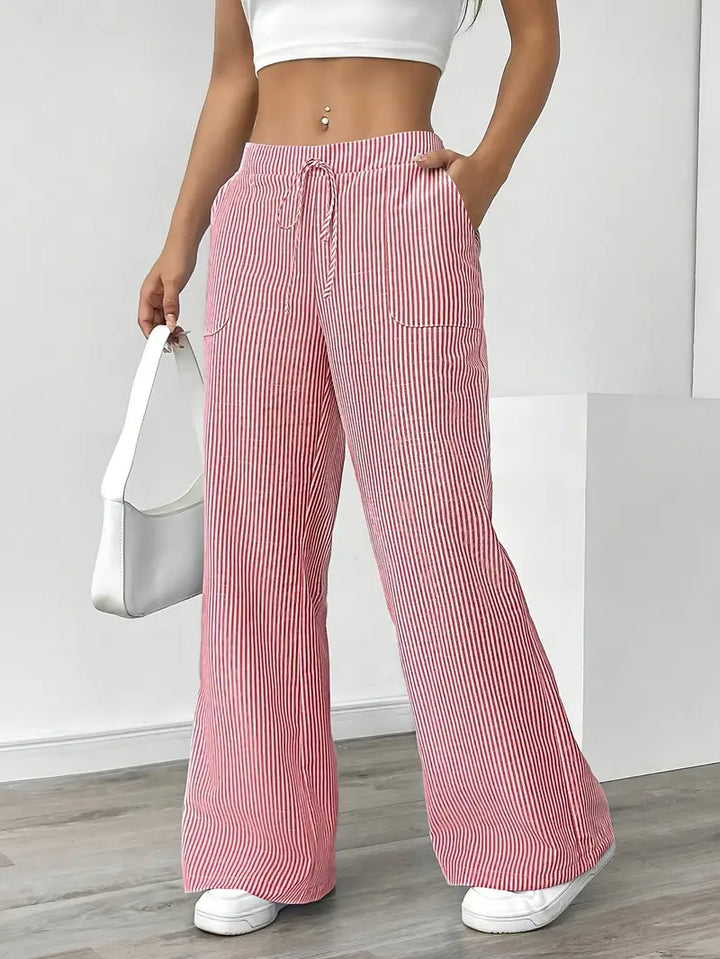 Alina™ | Elegante gestreifte Hose mit Taschen