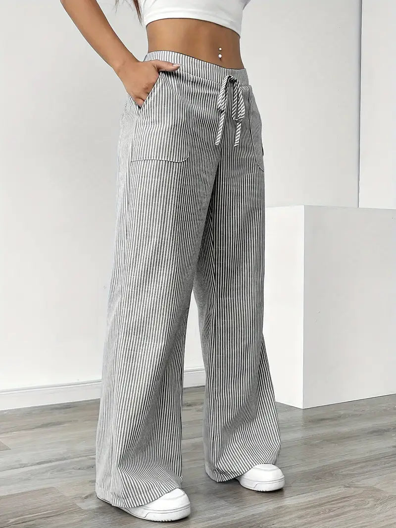 Alina™ | Elegante gestreifte Hose mit Taschen