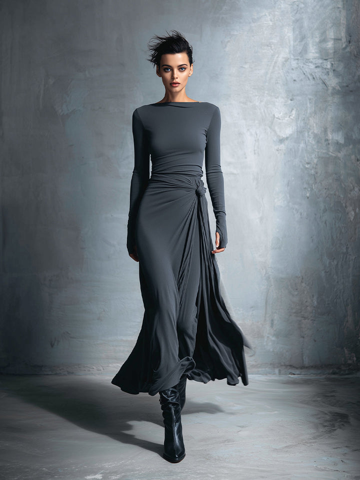 Lyla - Elegantes Fluid Maxi Kleid