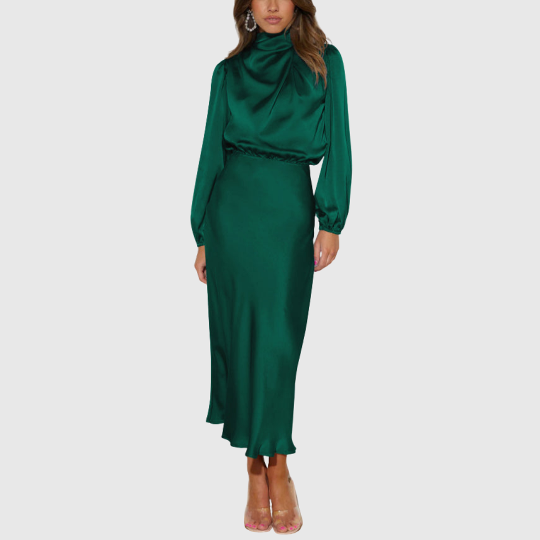 Maristella | Luxuriöses Satin-Maxikleid