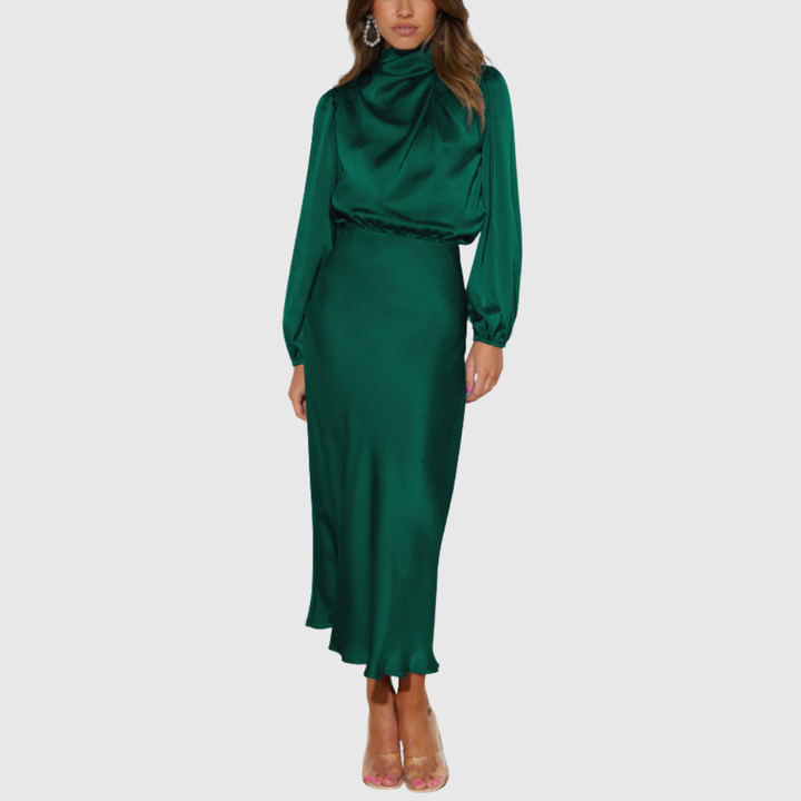 Maristella | Luxuriöses Satin-Maxikleid
