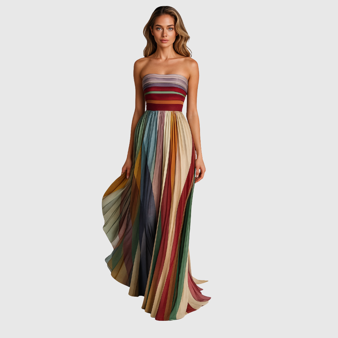 Isola - Elegantes Plissiertes Abendkleid
