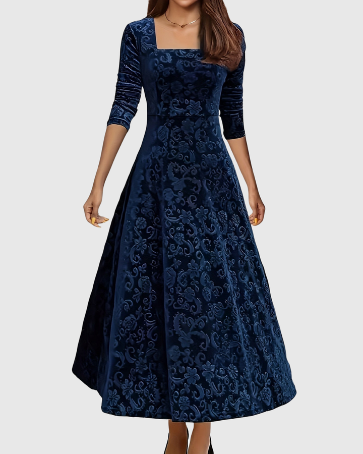 Vespera | Anmutiges Floral-Midi-Kleid