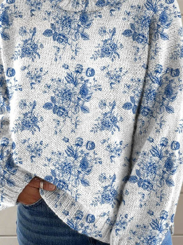 Milka | Floral Muster mit künstlerischem Druck Rollkragenpullover
