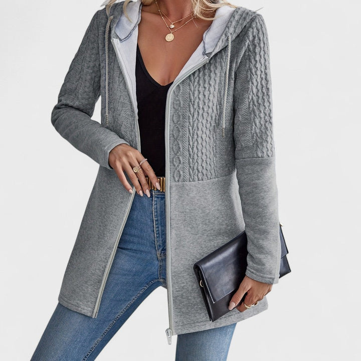 Valentino – Eleganter grauer Cardigan mit Kapuze für Frauen