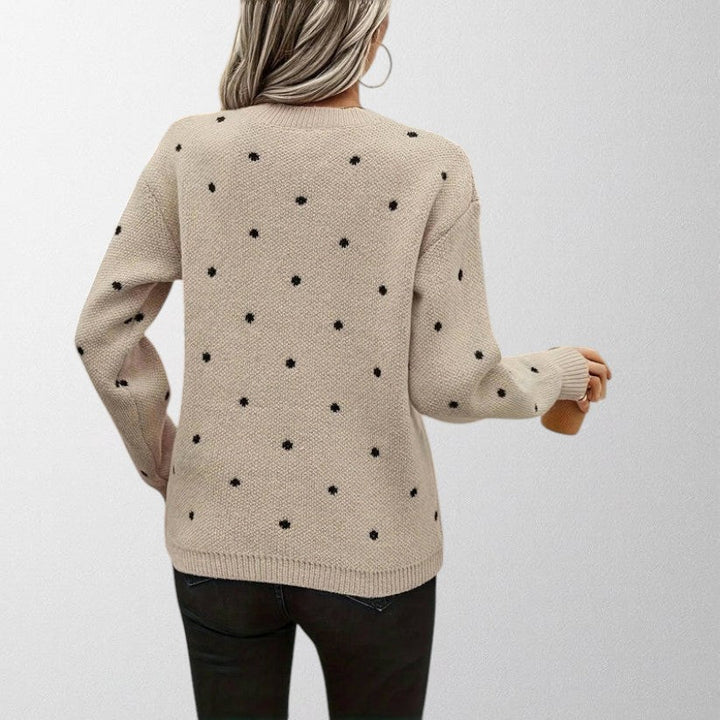 Grace – Gepunkteter Strickpullover