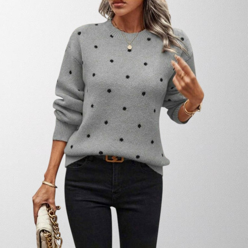 Grace – Gepunkteter Strickpullover