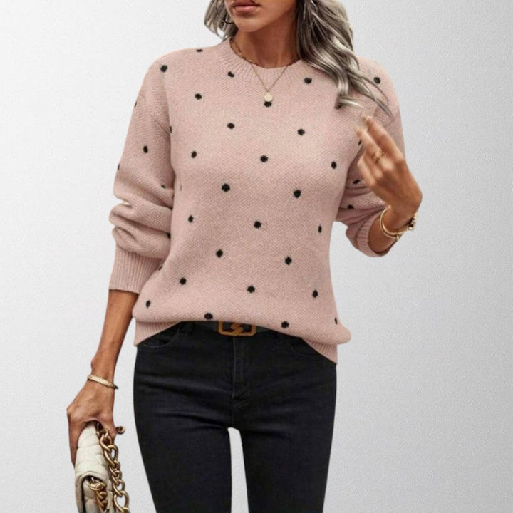 Grace – Gepunkteter Strickpullover