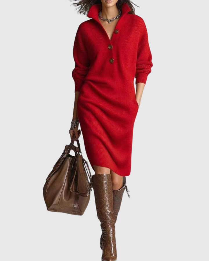 Arianell | Midi-Kleid aus reiner Wolle für den Winter
