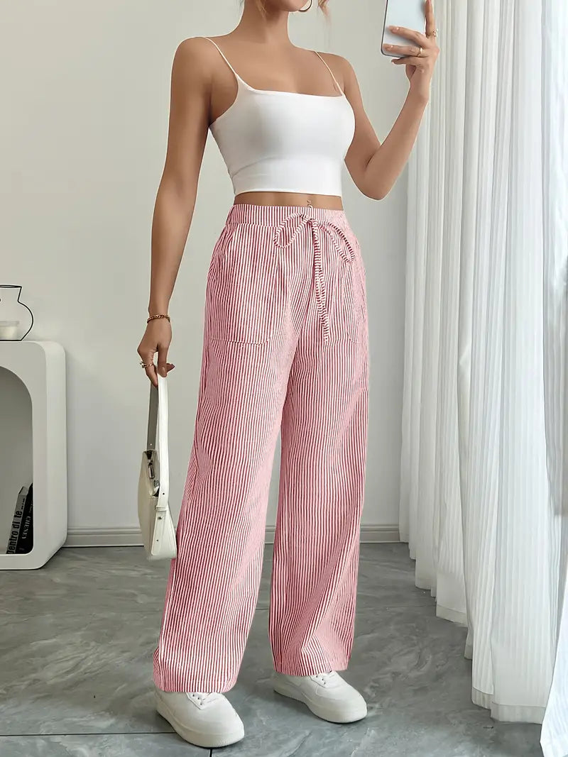Alina™ | Elegante gestreifte Hose mit Taschen