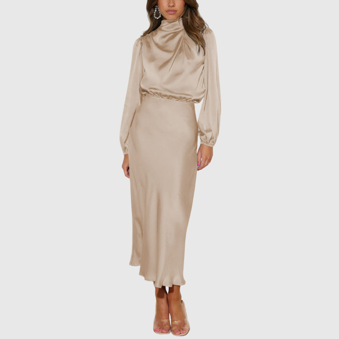 Maristella | Luxuriöses Satin-Maxikleid