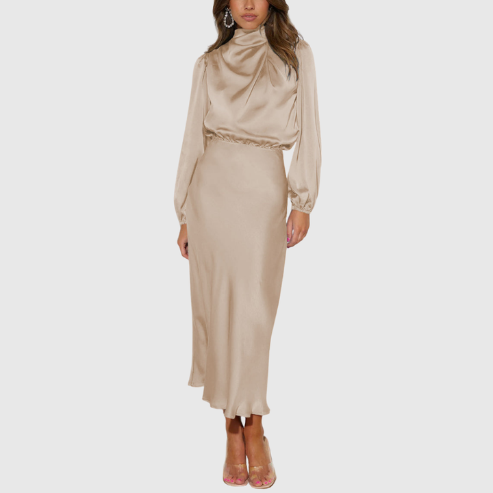 Maristella | Luxuriöses Satin-Maxikleid