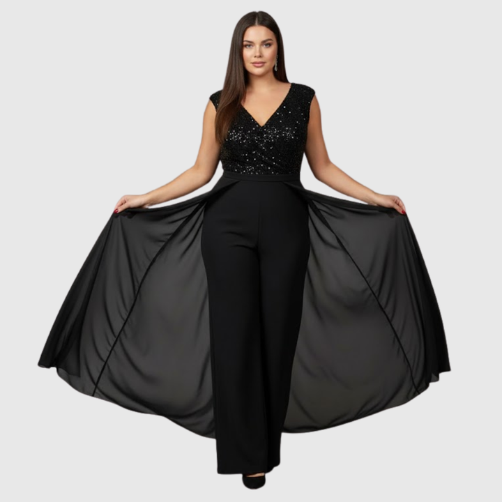 Zoraida Quinn | Stylisches ärmelloses Jumpsuit-Kleid