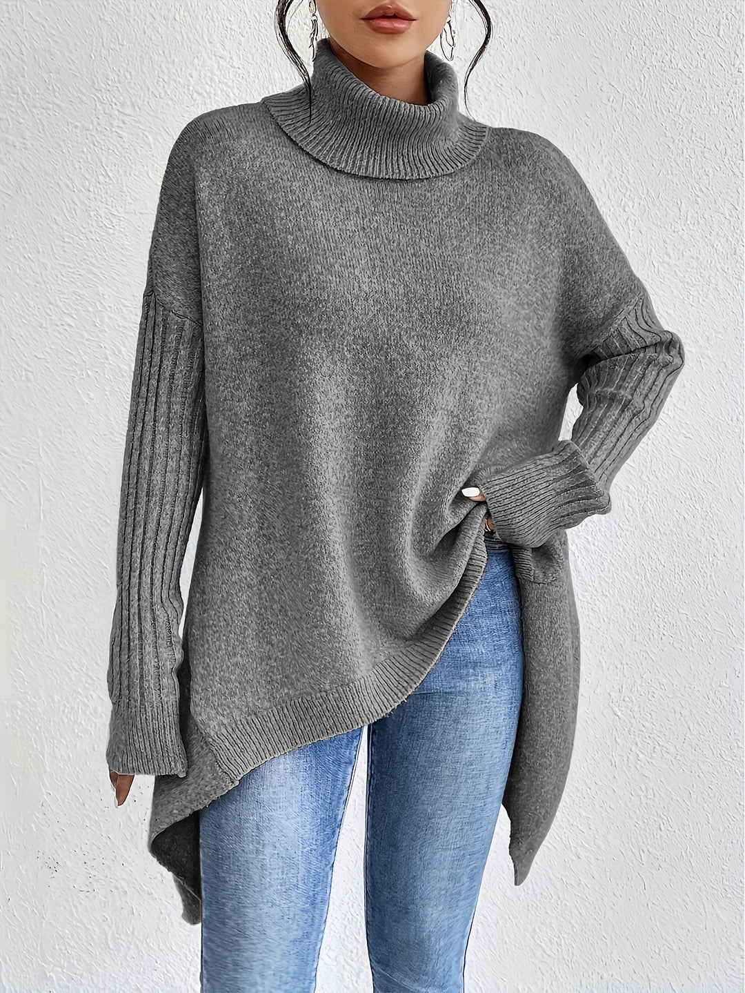 Isla - Übergroßer Rollkragenpullover