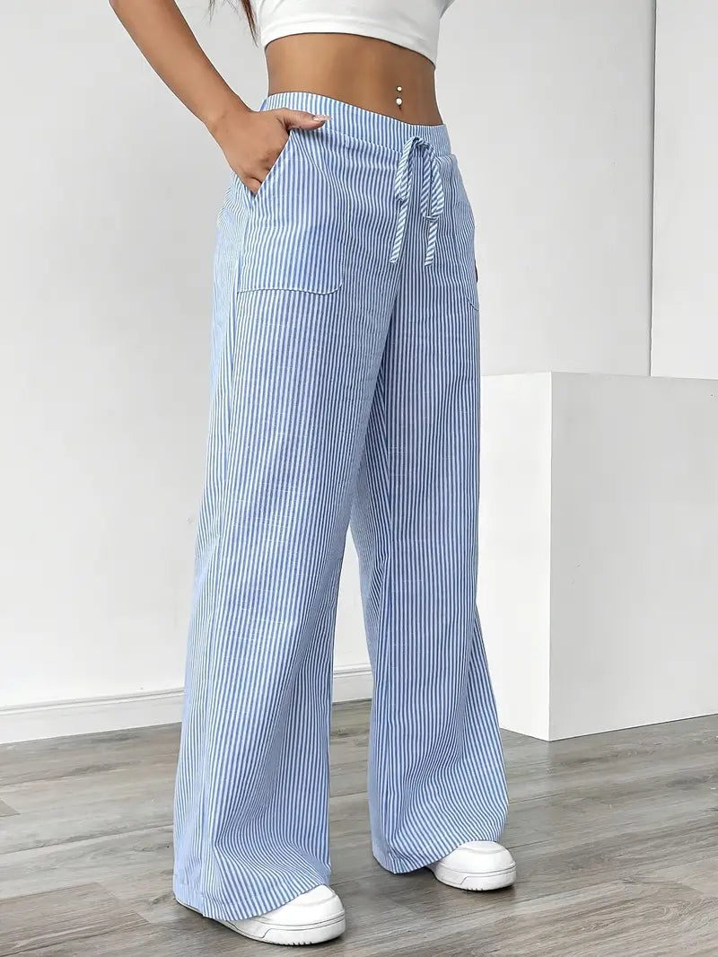 Alina™ | Elegante gestreifte Hose mit Taschen