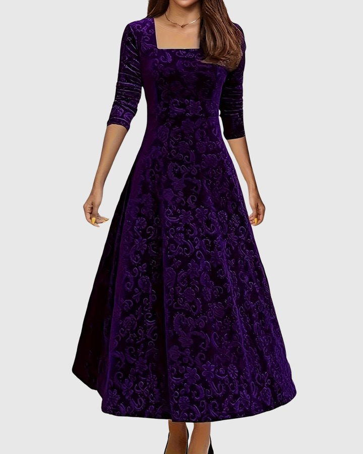 Vespera | Anmutiges Floral-Midi-Kleid