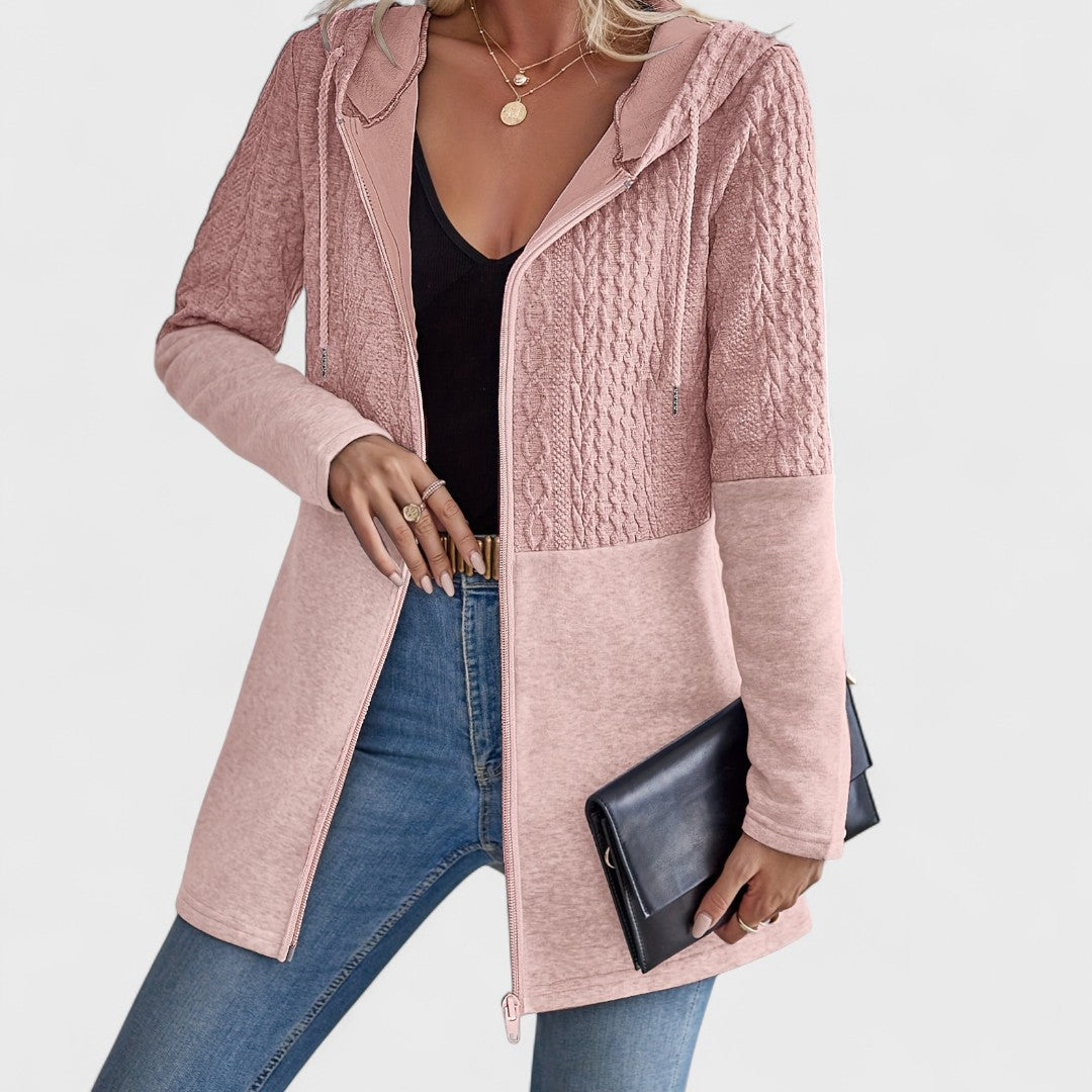 Valentino – Eleganter grauer Cardigan mit Kapuze für Frauen