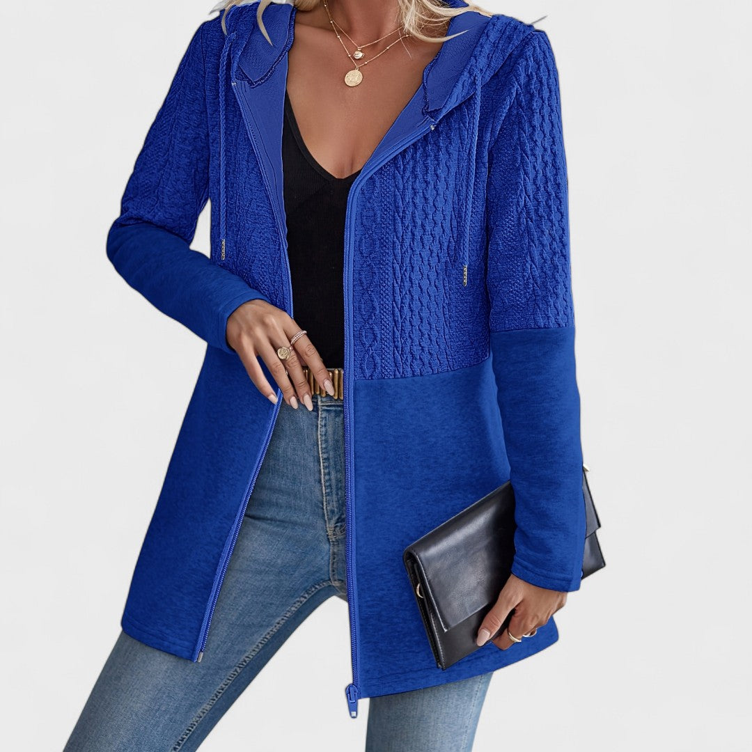 Valentino – Eleganter grauer Cardigan mit Kapuze für Frauen