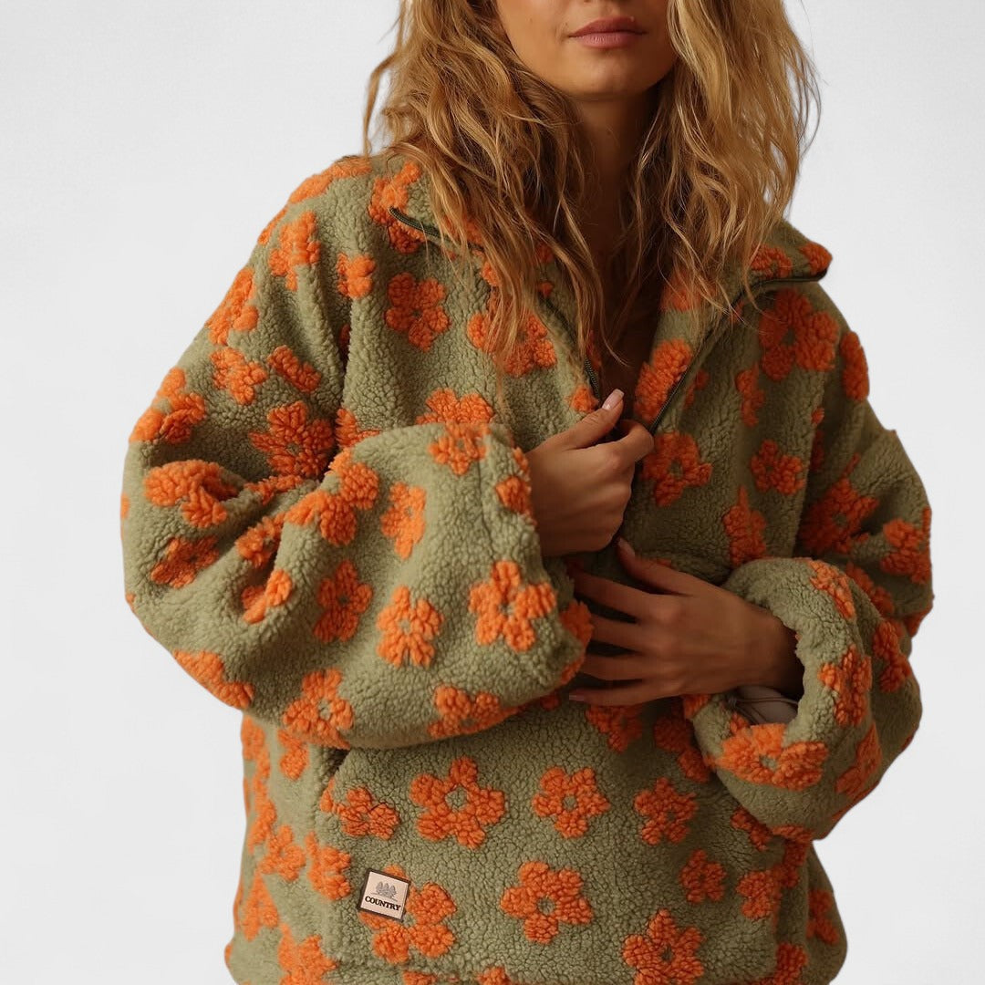 Daisy - Fleece mit Blumenmuster