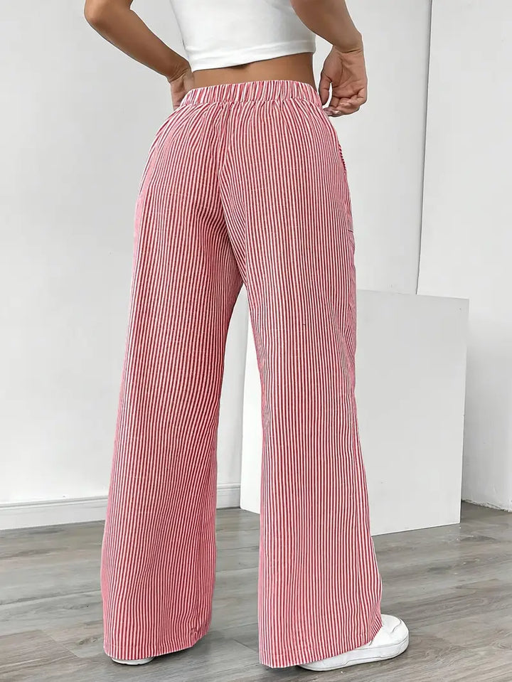 Alina™ | Elegante gestreifte Hose mit Taschen
