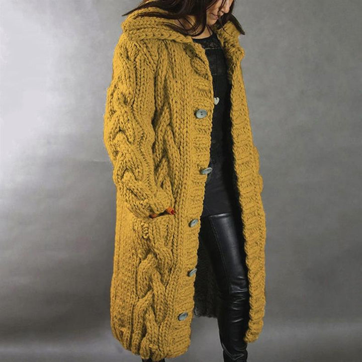 Karin - Eleganter Kuschelmantel mit Bauchbedeckung