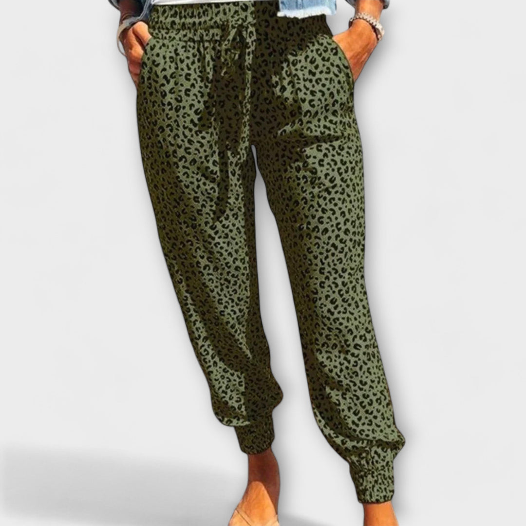 Feli - Weite Leopard-Print-Hose