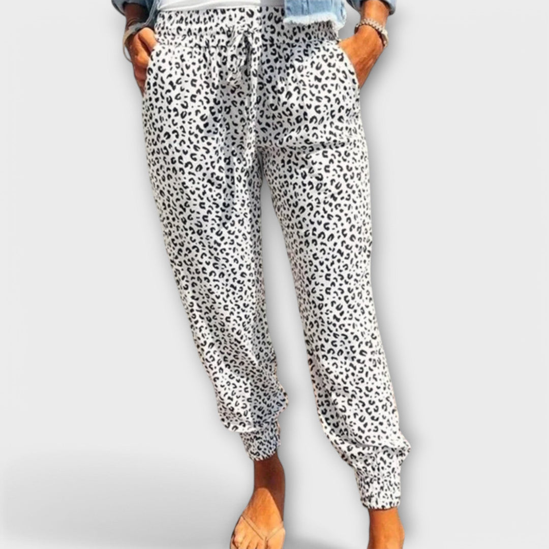 Feli - Weite Leopard-Print-Hose