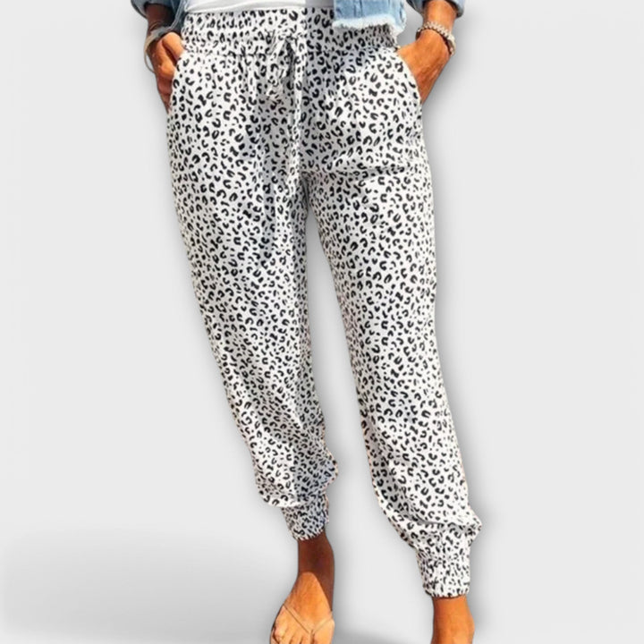 Feli - Weite Leopard-Print-Hose