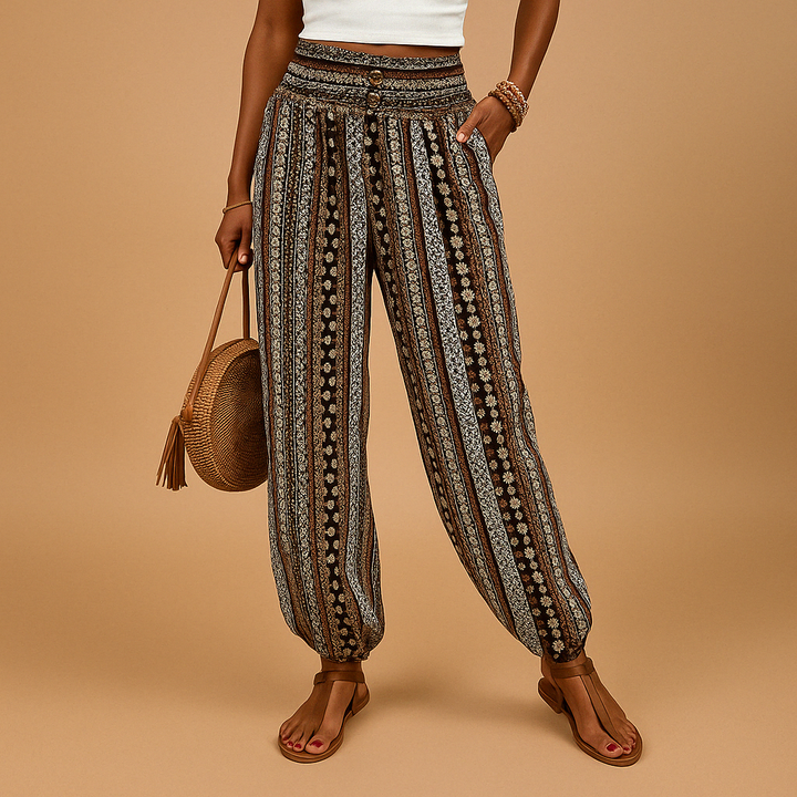 Catherine™ | Hochtaillierte Bohème-Hose