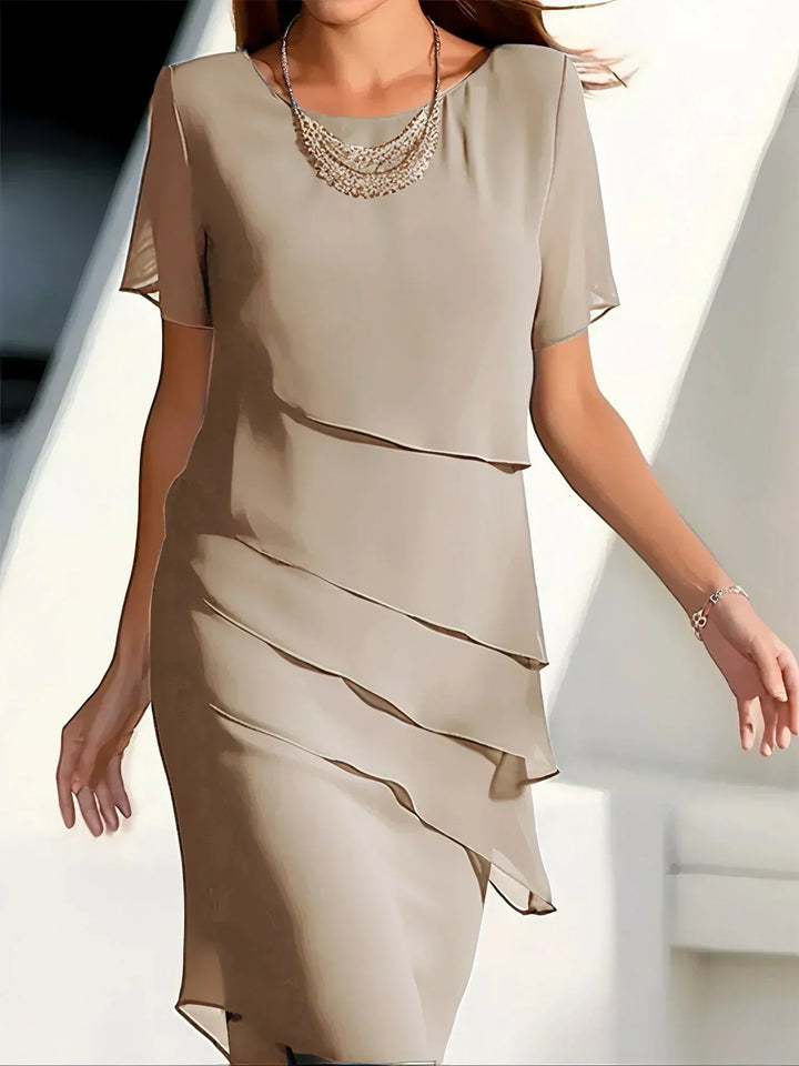 Aria - Zeitloses Chiffon Schichtkleid