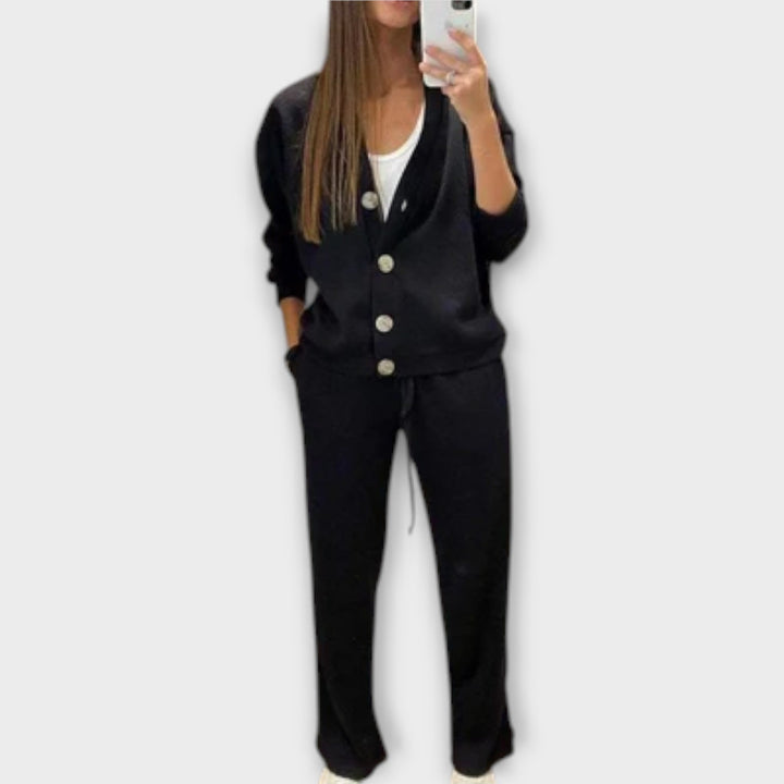 Chantal – Cardigan- und Hosen-Set