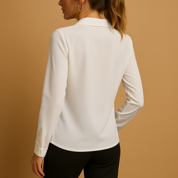 Olympe™ | Elegante Unifarbe Bluse