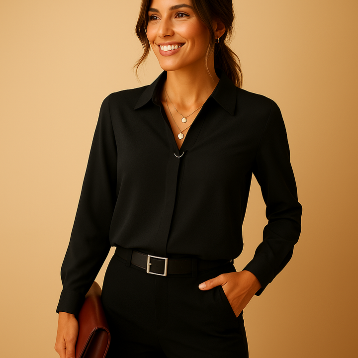 Olympe™ | Elegante Unifarbe Bluse