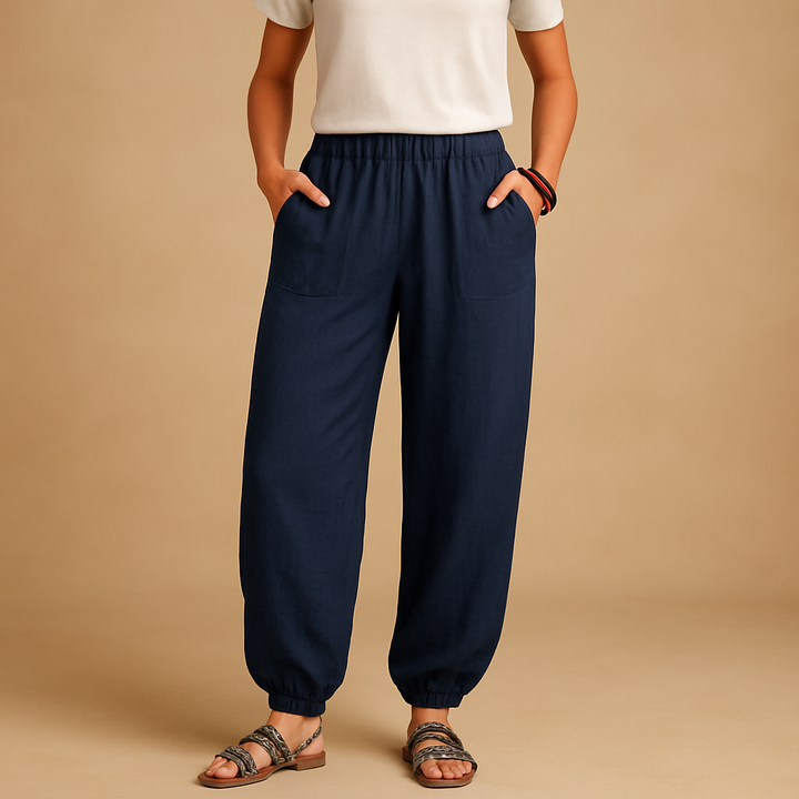 Séverine™ | Hohe Taille Boho-Hose