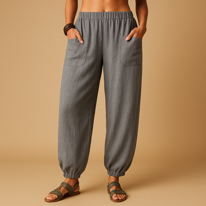 Séverine™ | Hohe Taille Boho-Hose
