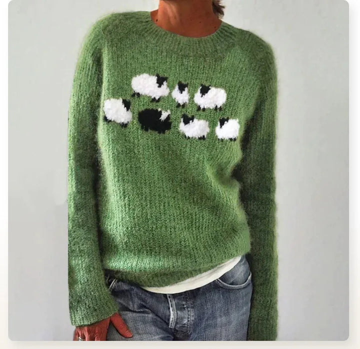Lina - Bequemer, süßer Schafpullover