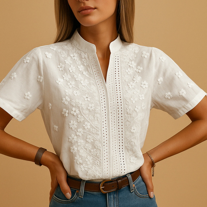 Azélie™ | Moderne Weiße Bluse