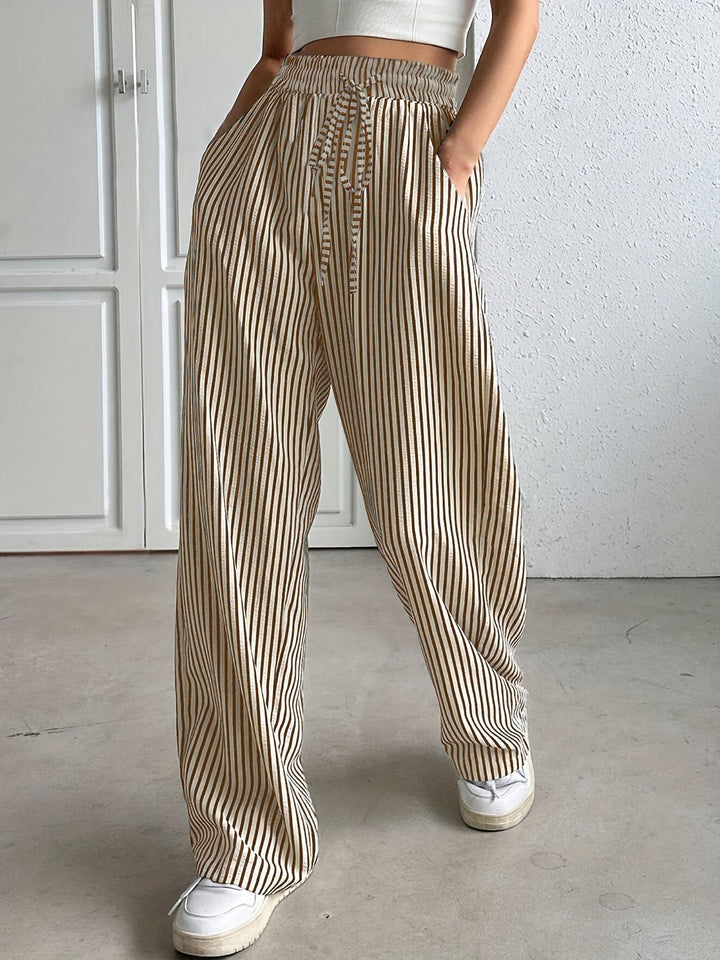 Hollis – Weite gestreifte Hose