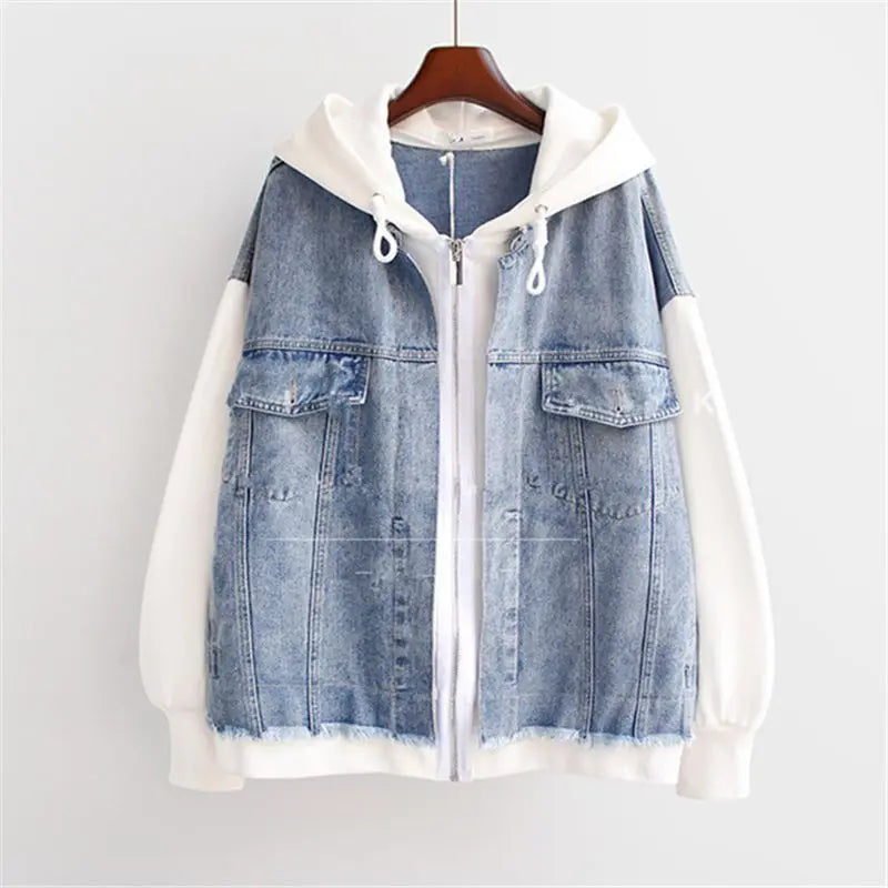 Vivian - Denim Hoodie Jacke