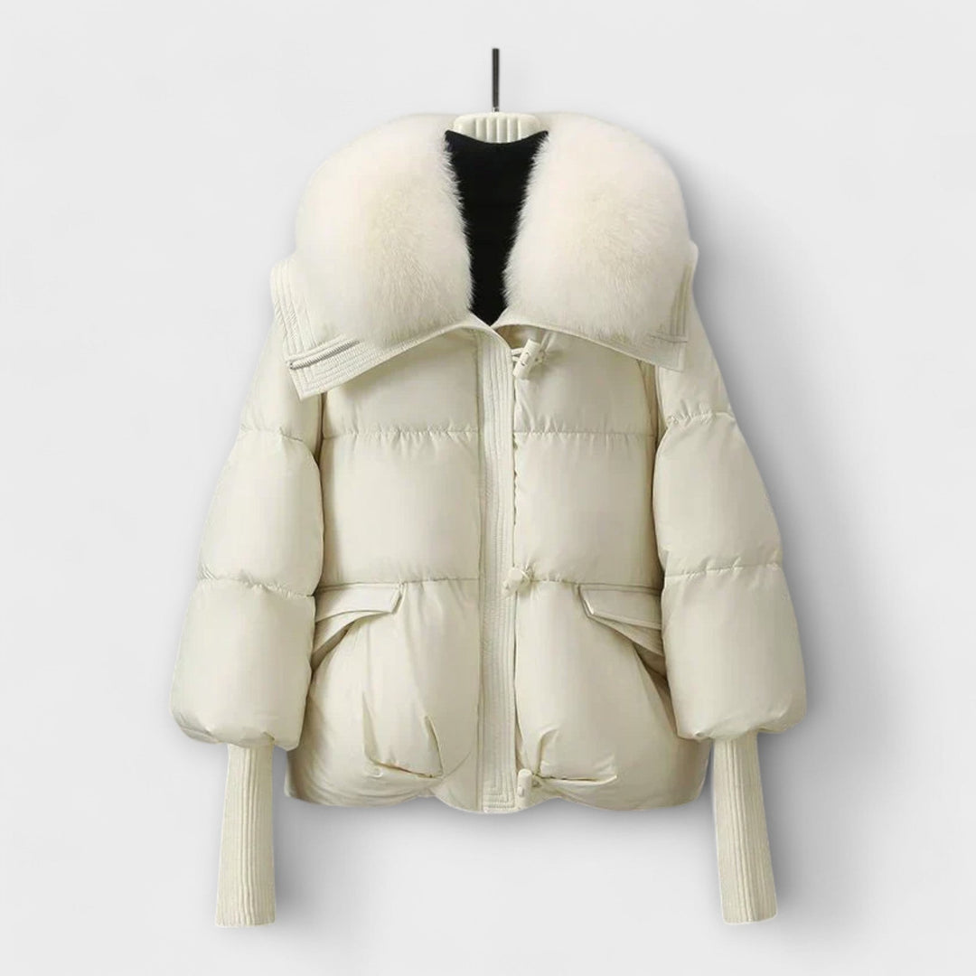 Lucyna – Elegante Jacke mit Kunstfell