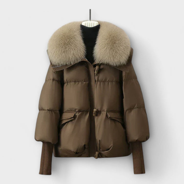 Lucyna – Elegante Jacke mit Kunstfell