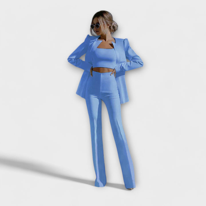 Selina – Stylisches Drei-Teile-Set (Blazer, Top, Hose)