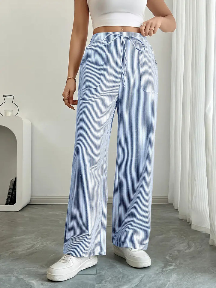 Alina™ | Elegante gestreifte Hose mit Taschen