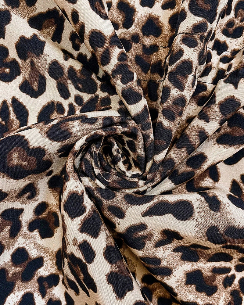 Wendbarer Kapuzenmantel mit Leopardenmuster