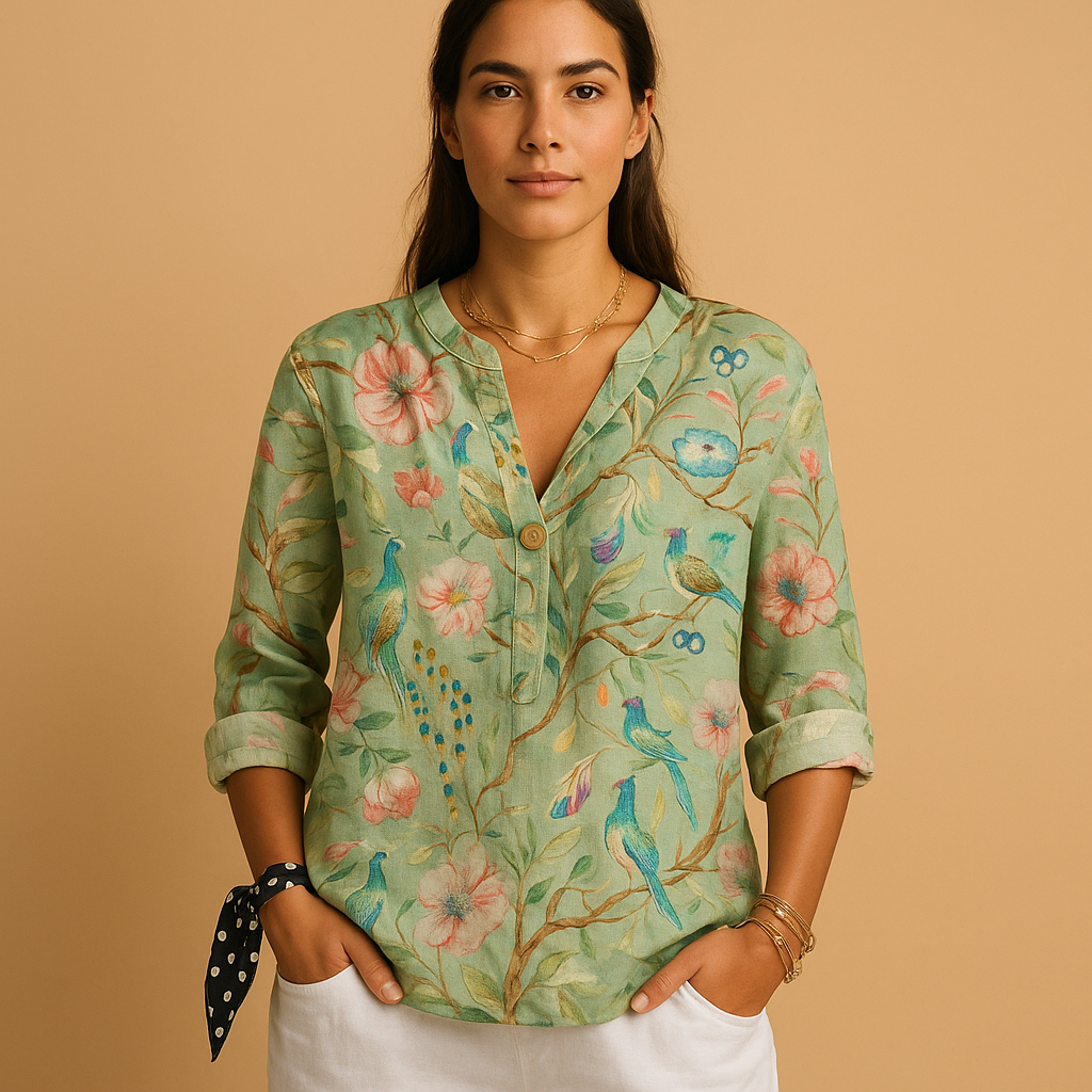 Séverine™ | Blumenmuster Hemd