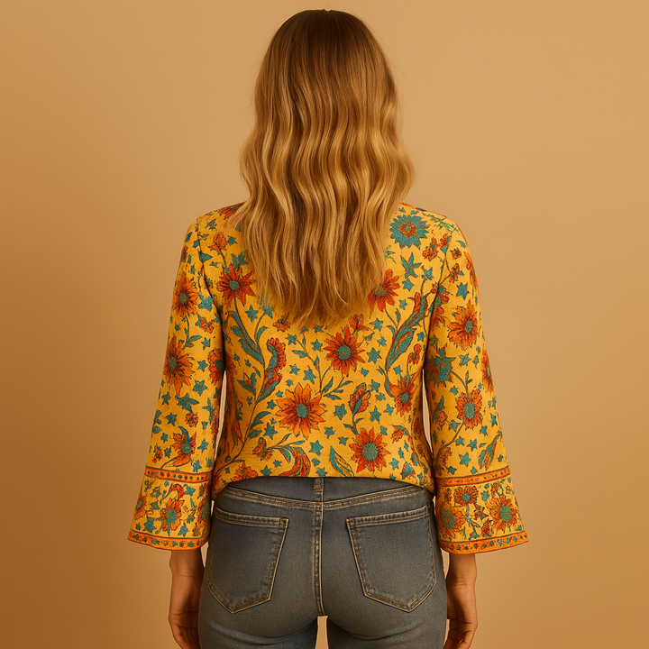 Gaëlle™ | Ausgestellte Blumenbluse