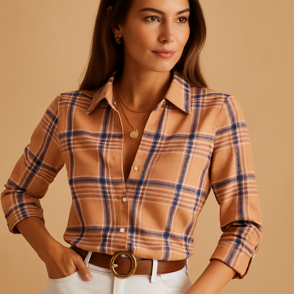 Lucette™ | Bedruckte Bluse mit gekreuztem Kragen