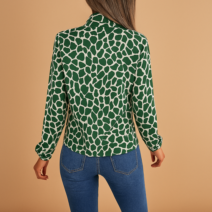 Bérénice™ | Bluse mit Punkten und Schleife